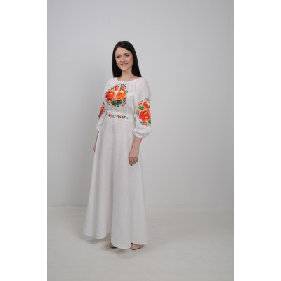 Embroidered dress "Luxurious Petrykivka 2"